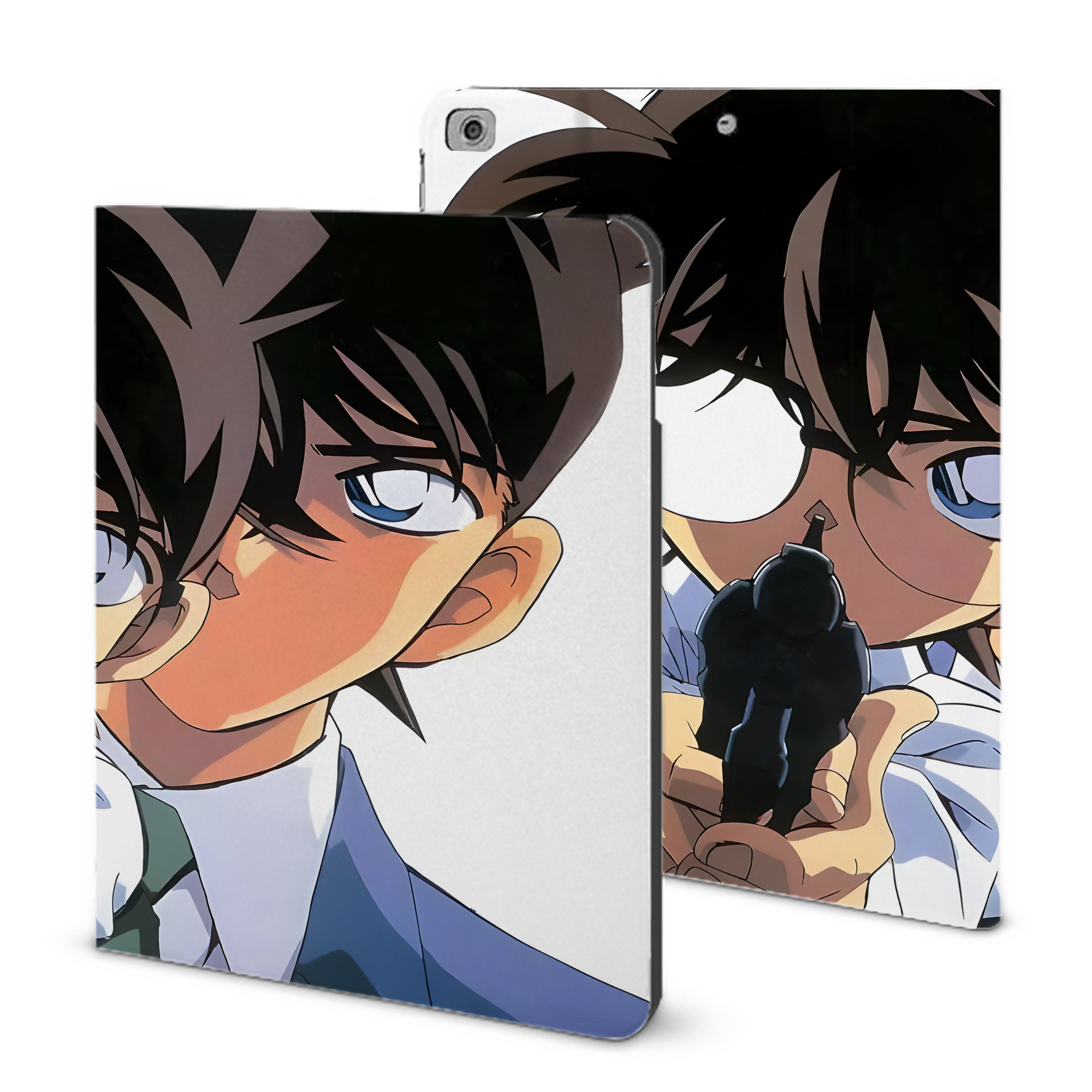 （画像用） 名探偵コナン Detective Conan IPad ケース ブック型 PUレザー TPU 耐衝撃 軽量 薄型 ペン収納なし 全面保護 IPad 各モデル対応